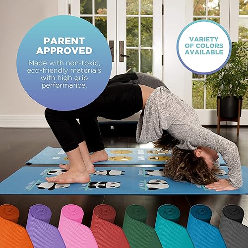Miniatura 2 de Bean Products Yoga Mat for Exercise - Non Slip Thick Comfortable Workout Floor Mat for Adults and Kids - Eco Friendly Foldable Yoga Mat for Yoga,