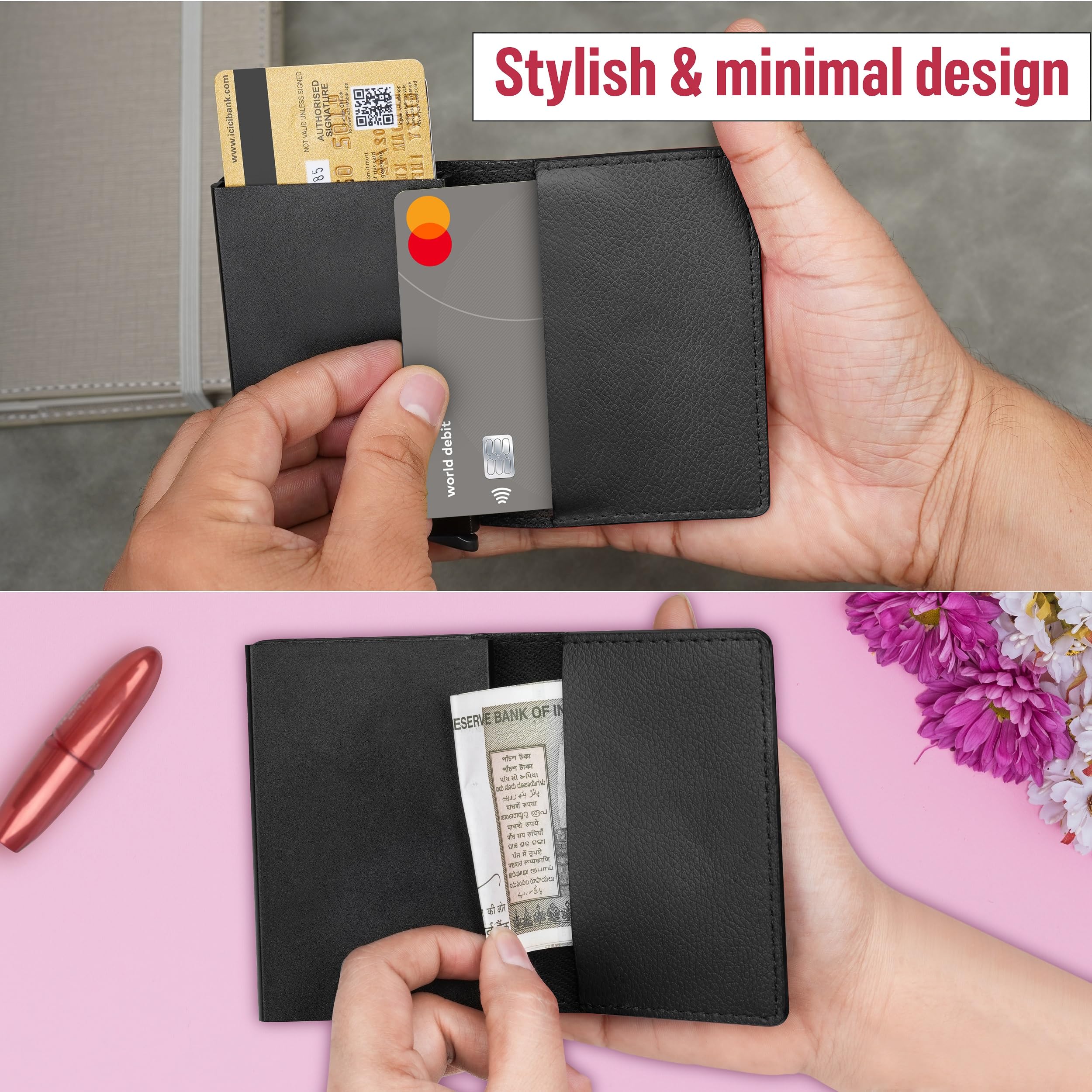 The Wallet Store Vivid Vault RFID Protected Metal Cardholder - Black