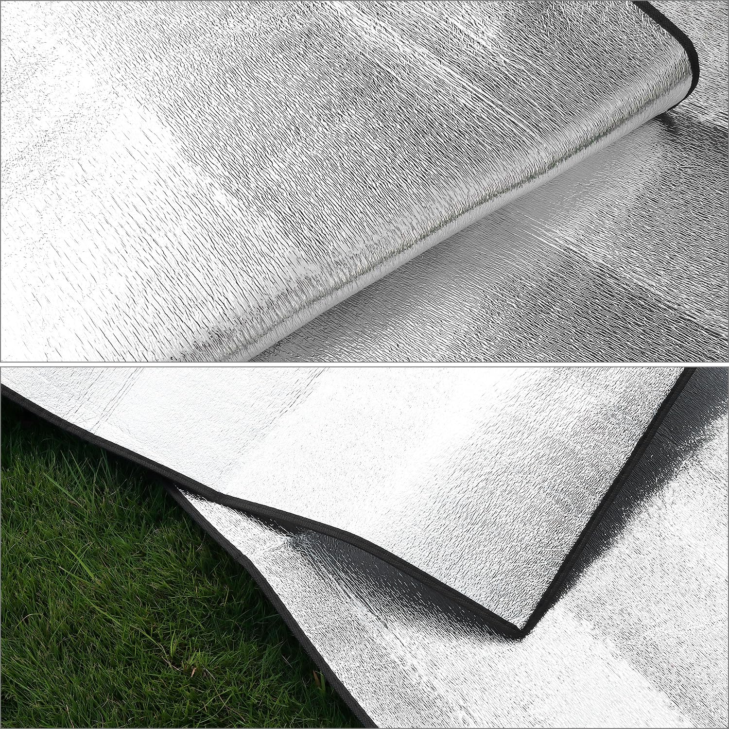 QWORK Isomatte 200x200 Cm – Verdickte Aluminium-Schaummatte, 3 Mm, Faltbar, Wasserdicht, Für Camping & Outdoor QWORK Isomatte 200x200 Cm – Verdickte Aluminium-Schaummatte, 3 Mm, Faltbar, Wasserdicht, Für Camping & Outdoor