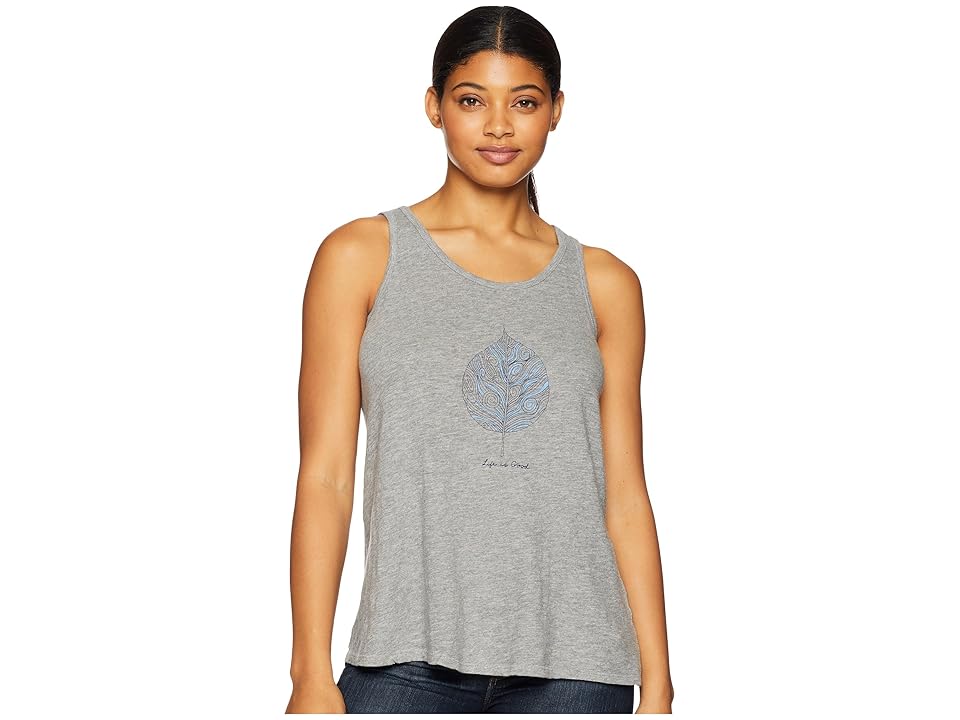 

Life is Good Magic Leaf Breezy Tank Top (Heather Gray) Women's Sleeveless