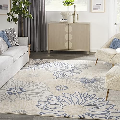 Nourison Home Passion Ivory Grey Blue 8' x 10' Area