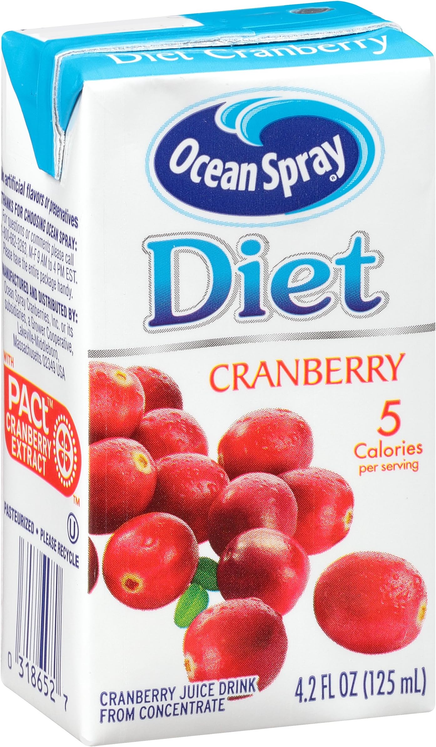 Ocean Spray Diet Cranberry Juice Boxes, 4.2 Ounce (Pack of 40)