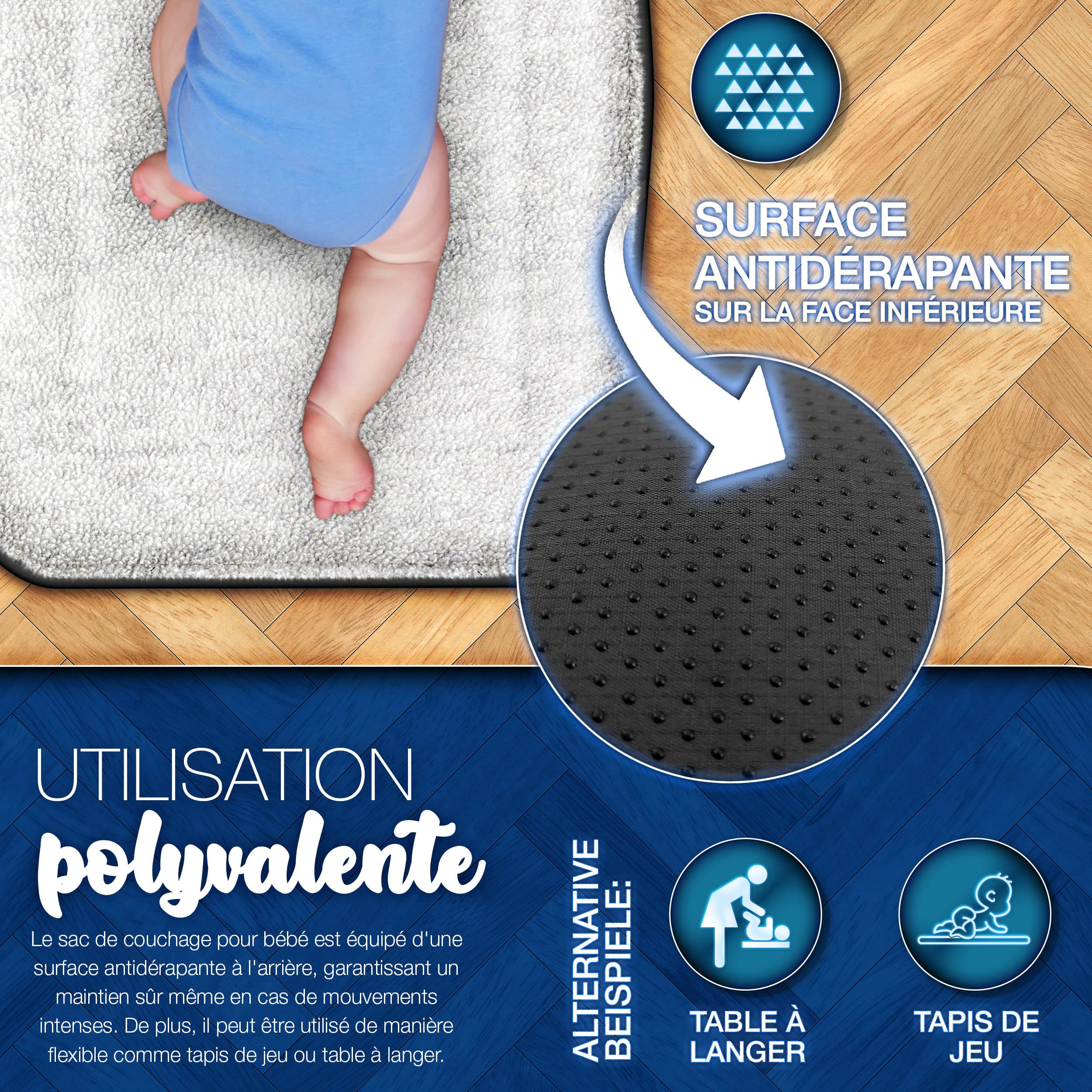 KIDUKU Chancelière pour Poussette - Sac de Couchage bébé Lavable | Couvre-Pieds pour Coque bébé avec Fermeture éclair et Grande Poche