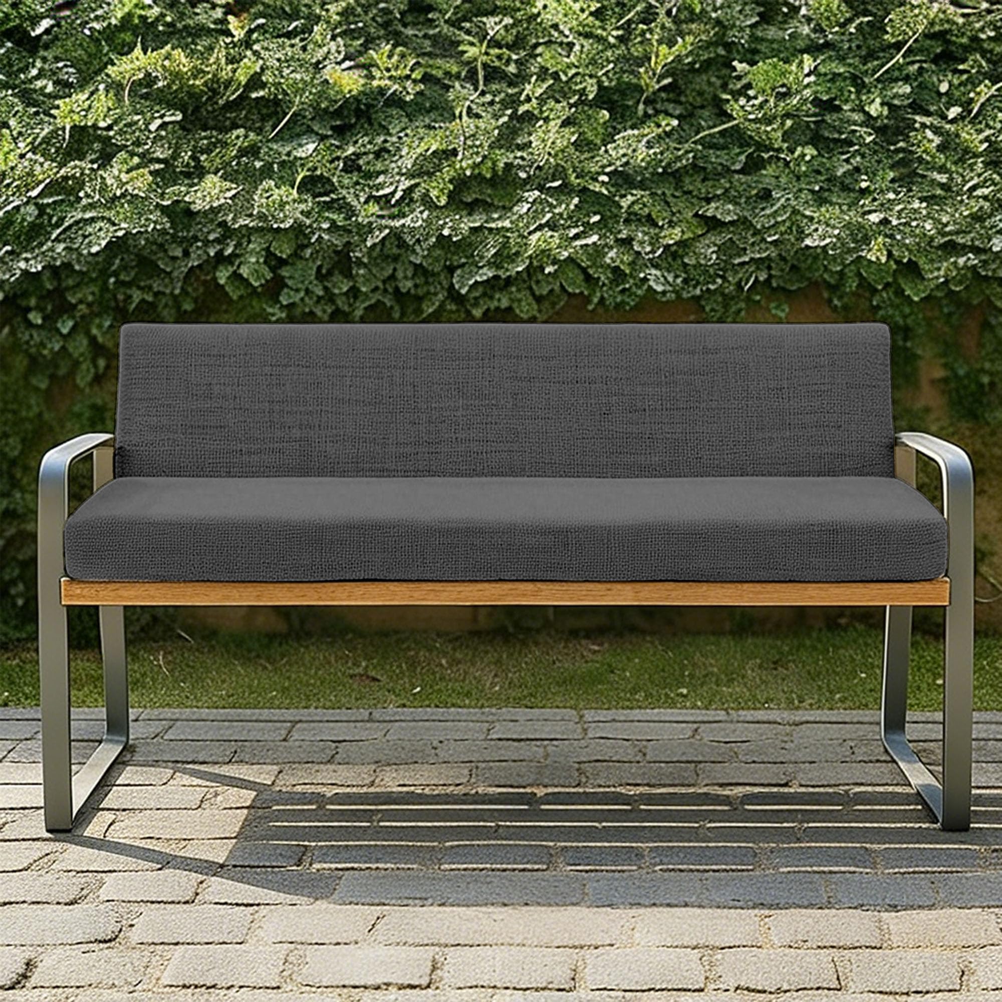Cuscini per Panca Personalizzati 36 x 86 cm con Fondo Antiscivolo Cuscino Panca Antiscivolo Parte Inferiore Davanzale Della Finest, Grigio Scuro