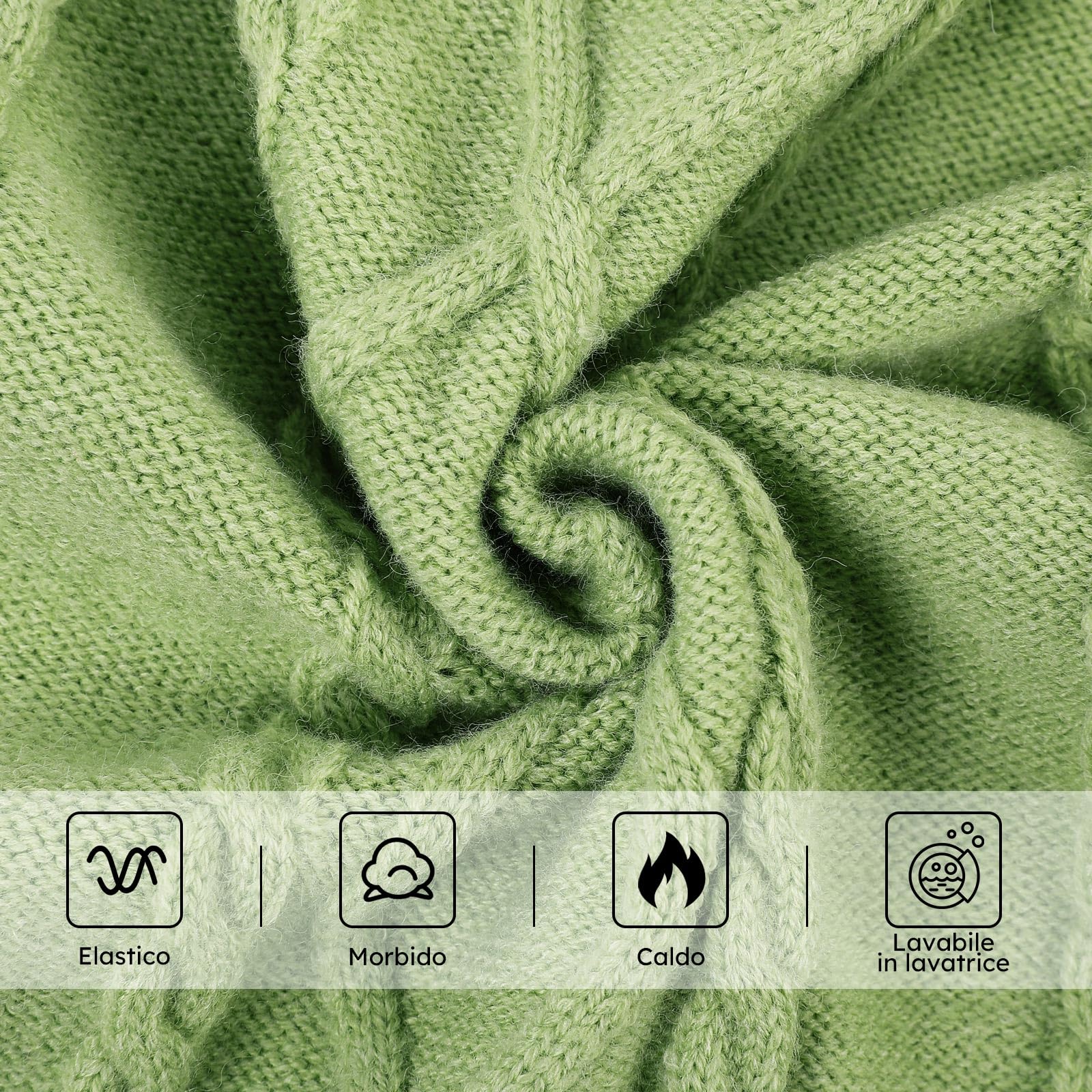 Queenmore Maglione Taglia Media per Cane Bassotto - Caldo Felpa A Collo Alto Ritorto - Vestiti Elastici per Cani Gatti Bulldog Francese Barboncino Chihuahua, Verde, M