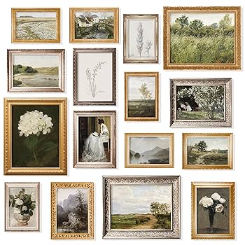 メゾチント　vintage Art Amazon.com: 97 Decor Vintage Wall Art Prints - 16 Pcs French
