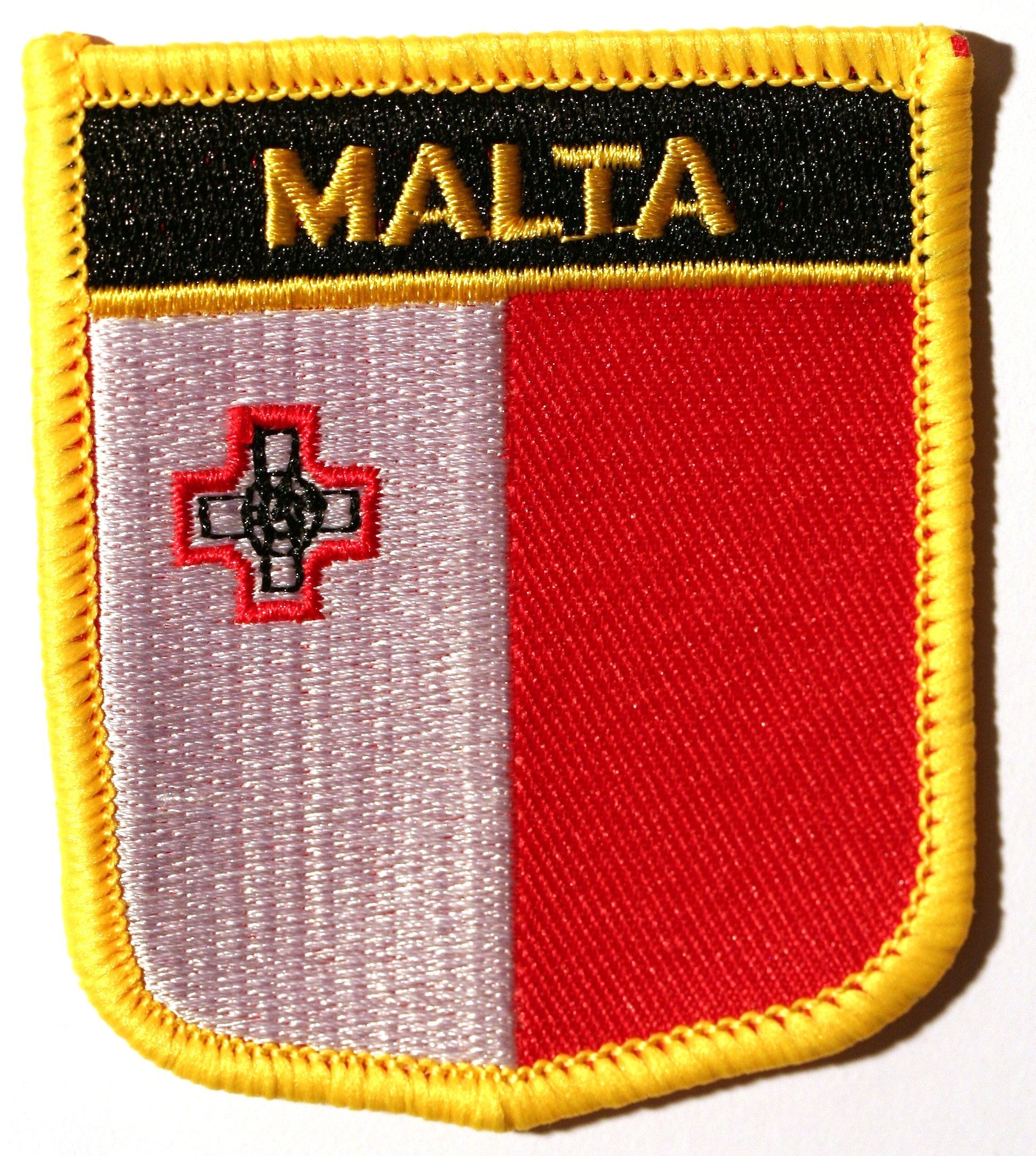 Buxton's Badges Unisex Multiple Malta Embroidered Shield Flag Patch