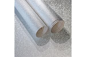 Kitico Premium Silver Sparkling Self-Adhesive Wallpaper: Instantly Revitalize Your Space