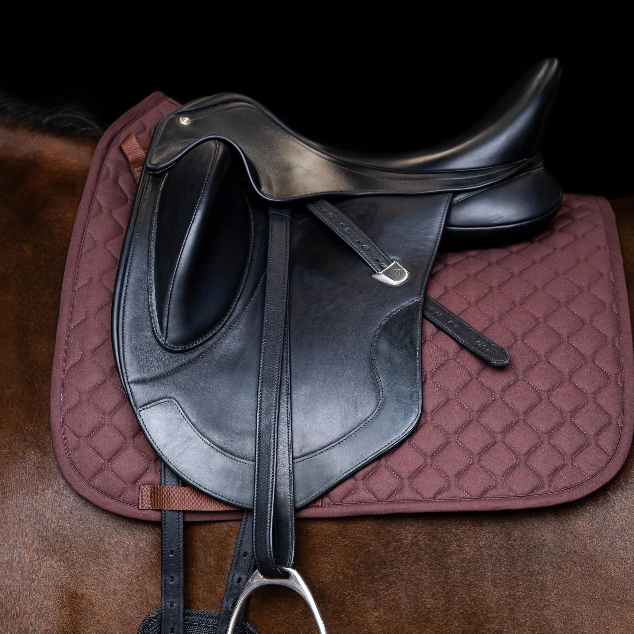 Imperial Riding IRH Stirrup Leathers with Nylon Core, Leather Stirrup Leathers, Black, 125 cm