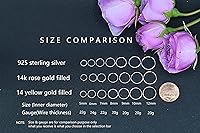 Vista 5 de 14k Rose Gold Filled Mini Huggie Hoop Earrings for Women Girls