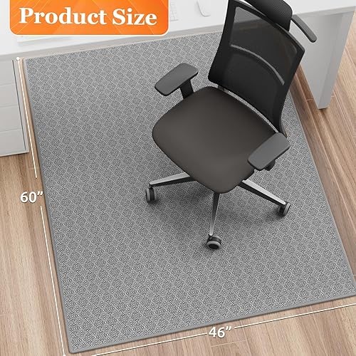 Vista 20 de KMAT Tapete para silla de oficina, 36 x 48 pulgadas, protector de suelo de madera dura/azulejos, tapete de escritorio para computadora para sillas