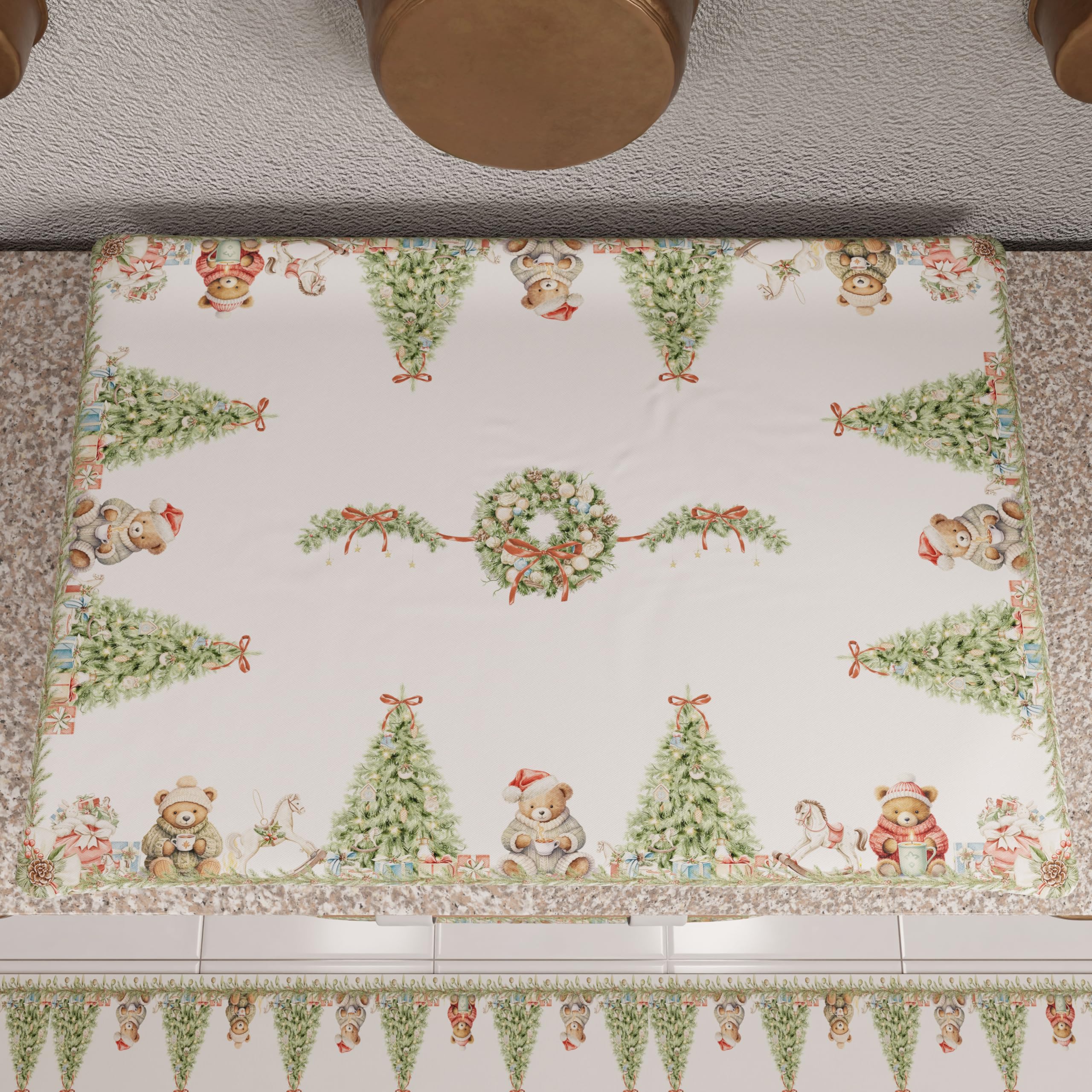 PETTI Artigiani Italiani - Camino de Mesa Navideño 140x40 cm, Camino de Mesa Navidad para Cocina, Decoración Navideña para Mesa, Camino de Mesa Elegante Tartan, 100% — view 47
