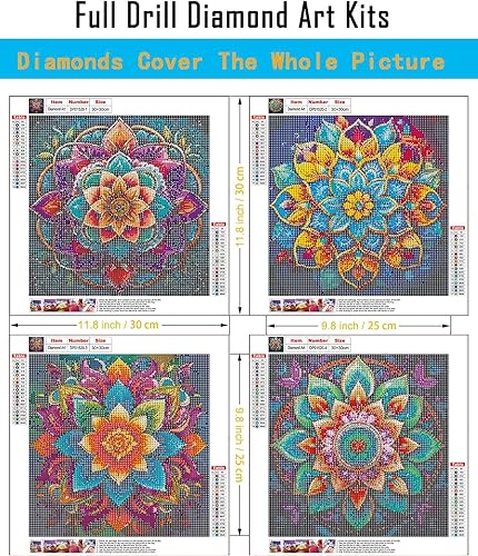 Miniatura 9 de EIBEILI Paquete de 6 kits de arte de diamantes para adultos, kits de pintura de diamantes 5D para principiantes, arte de gemas de bricolaje con