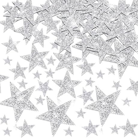 Luminous Stars to Embellish Your Creations: 120 Exquisite Silver Star Rhinestone Appliques