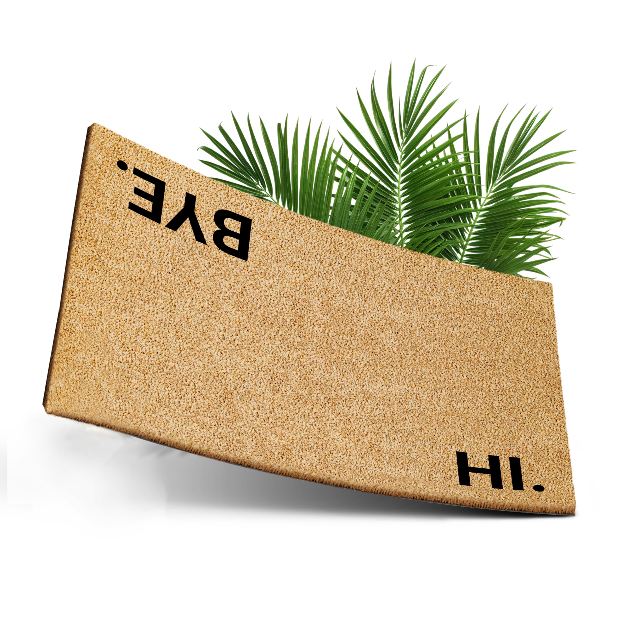 ElbFuchs® Coconut Doormat 60 x 40 cm, Hi & Bye, 25 x 75 cm (Rectangular)