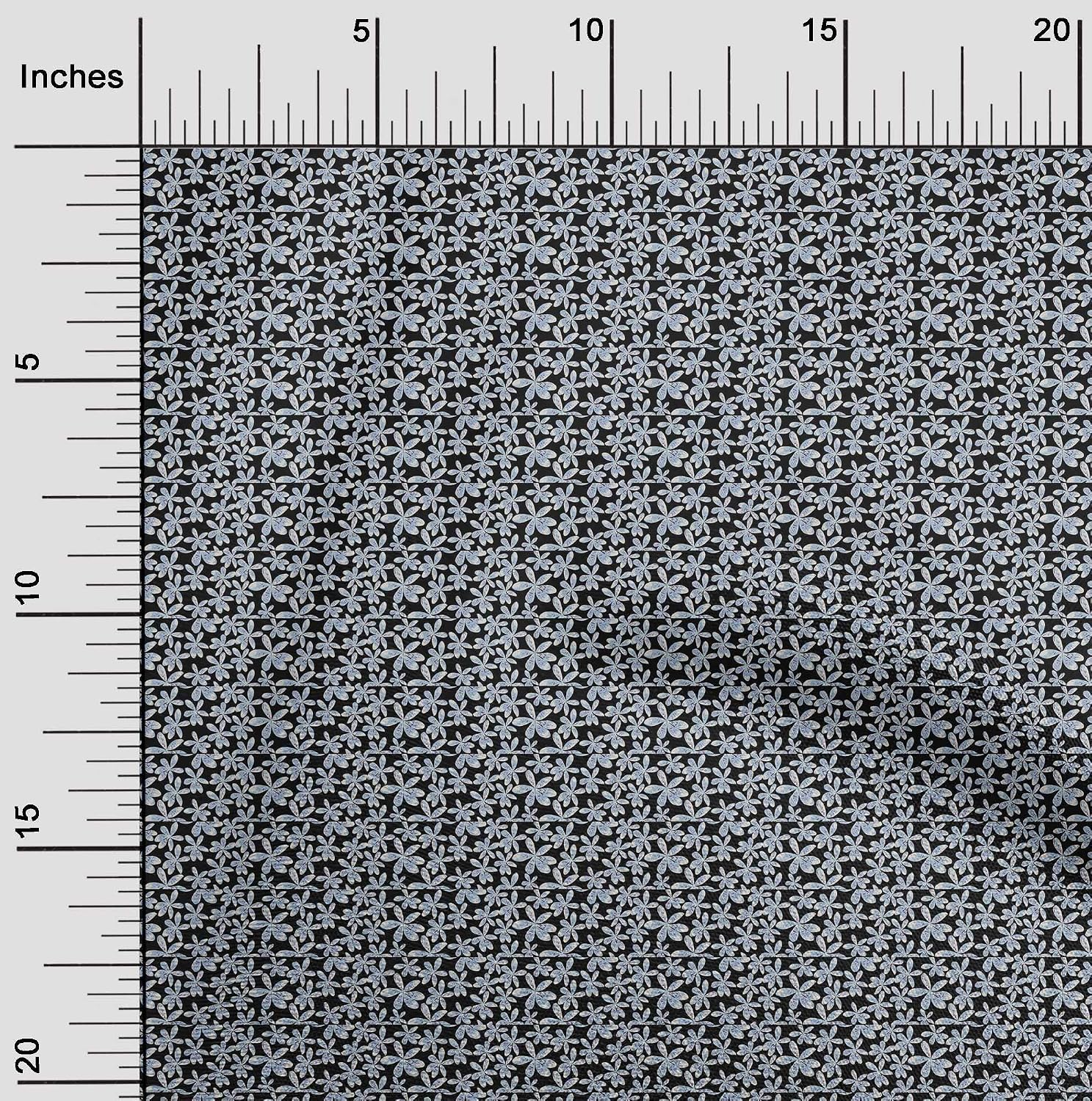oneOone Cotton Flex Fabric Flower Artistic Print Fabric by The Yard 40 Inch Wide