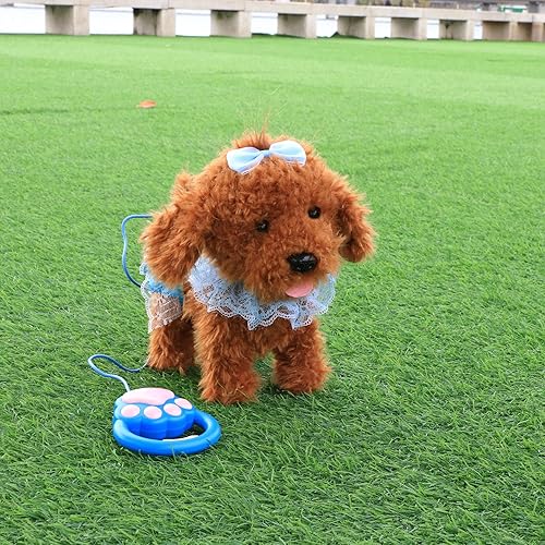 Miniatura 6 de Hopearl Walking Cat - Juguete electrónico interactivo para mascotas que canta, correa de control remoto, gatito musical animado, Miaow, meneando la