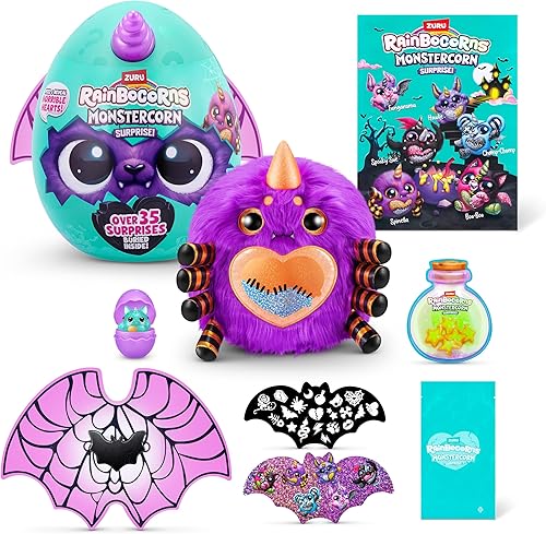 Rainbocorns Monstercorn Surprise Vampire Spider - Juguete suave sorpresa para desembalaje, monstruo de fantasía regalos para niñas, juego imaginario