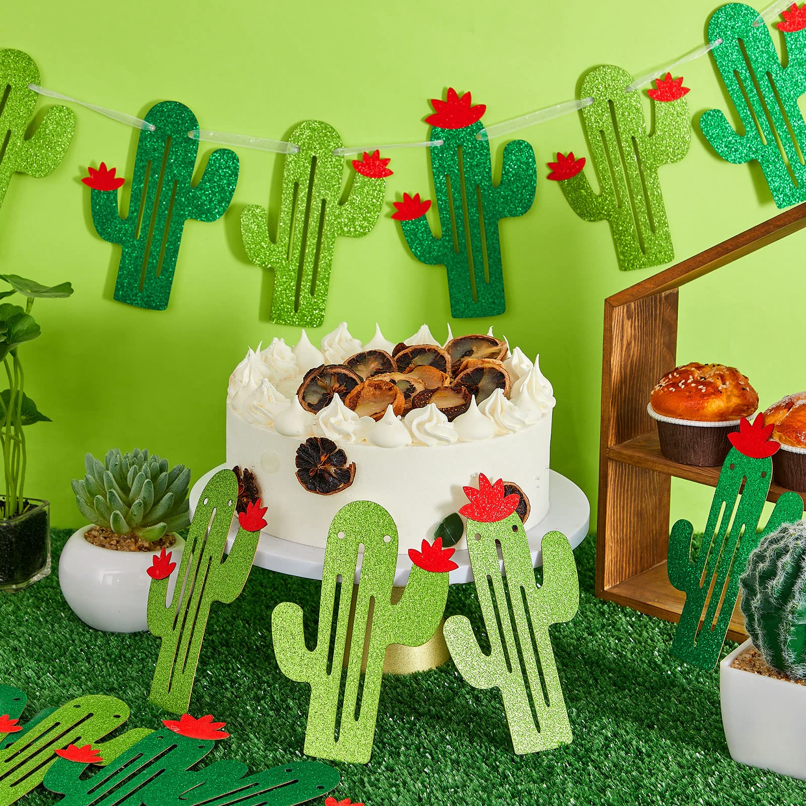 Amazon.com: Lewtemi 4 Pcs Cactus Banner Garland, Green Glittery Fiesta  Banner Mexican Fiesta Themed Party Decorations for Birthday Party Supplies  Cinco De Mayo Home Classroom Decor : Toys & Games