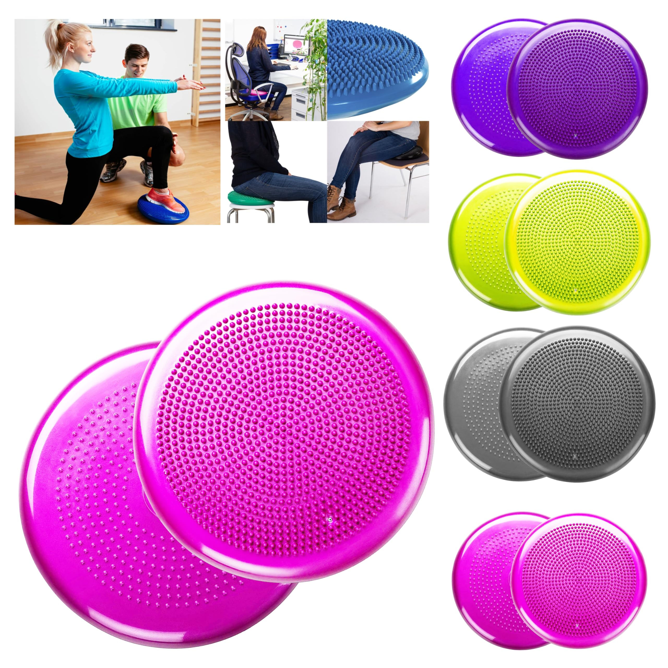 Wobble Plate Air Stability Wobble Cushion Inflatable Balance Cushion Board with Improved Hand Pump for Core Training Agility - Image 4
