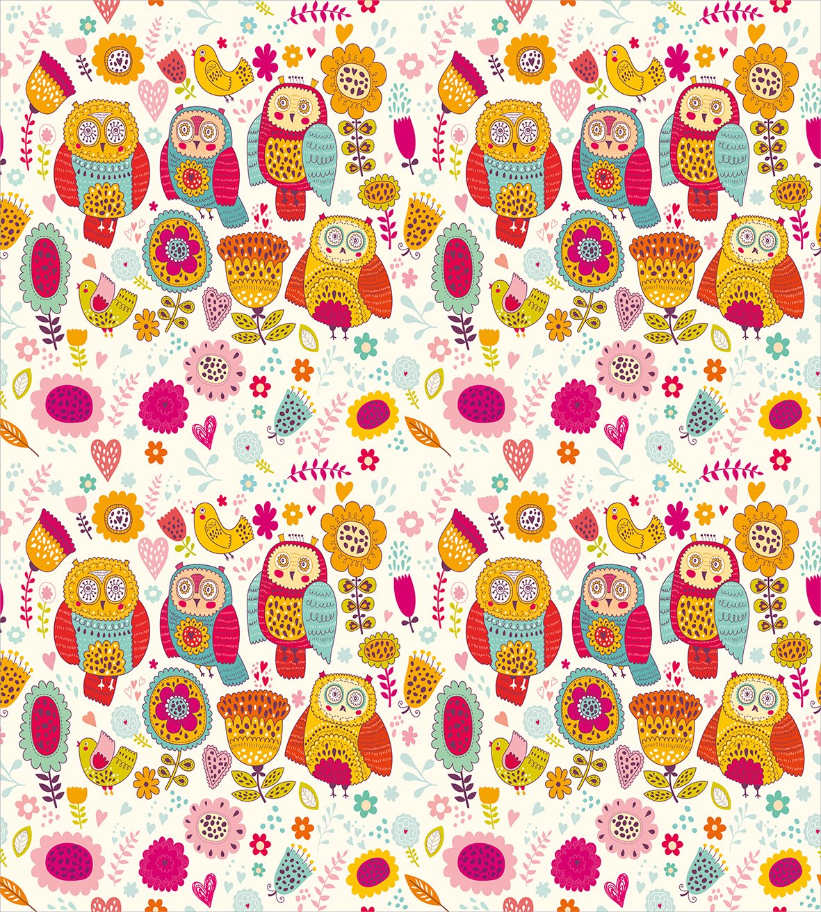 Amazon｜フクロウ羽毛布団カバーセットby Ambesonne、Sixties Inspired