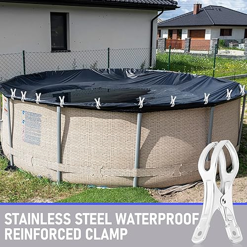 Miniatura 7 de 30 clips de metal jumbo de 4.5 pulgadas para cubierta de invierno para piscina o clips de piscina sobre el suelo