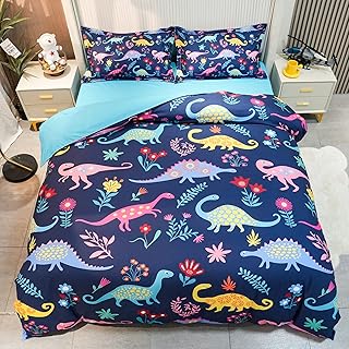 GGEB Dinosaur Twin Bed Set 3-Piece Bedding Set 86