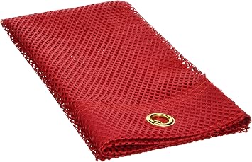 RoadPro 2424G Red 24" x 24" Mesh Warning Flag with Grommets