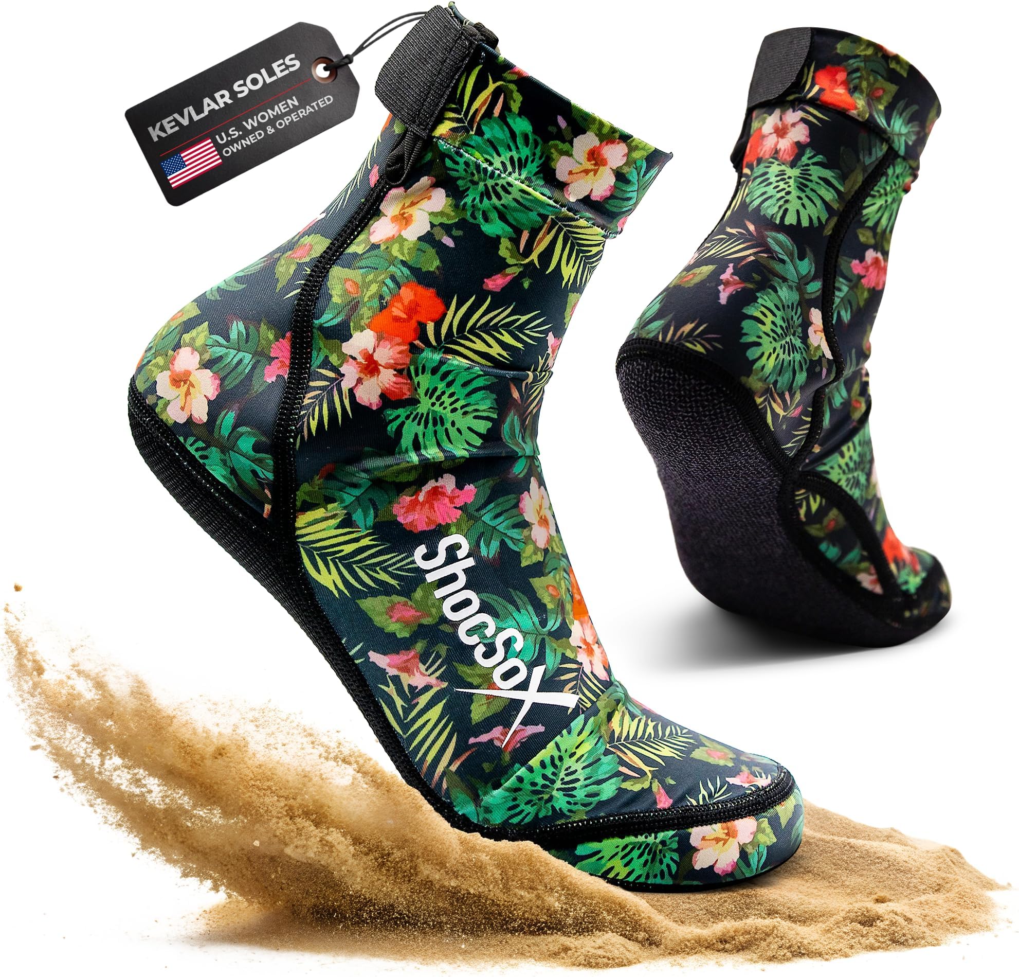 ShocSox Beach Volleyball & Sand Soccer Socks No-Holes Guaranteed Soles for Maximum Protection