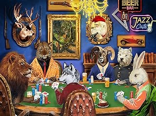 Neon Party Jigsaw Puzzles for Adults Kids 1000 Pieces, Card Game PZ1000-CARD