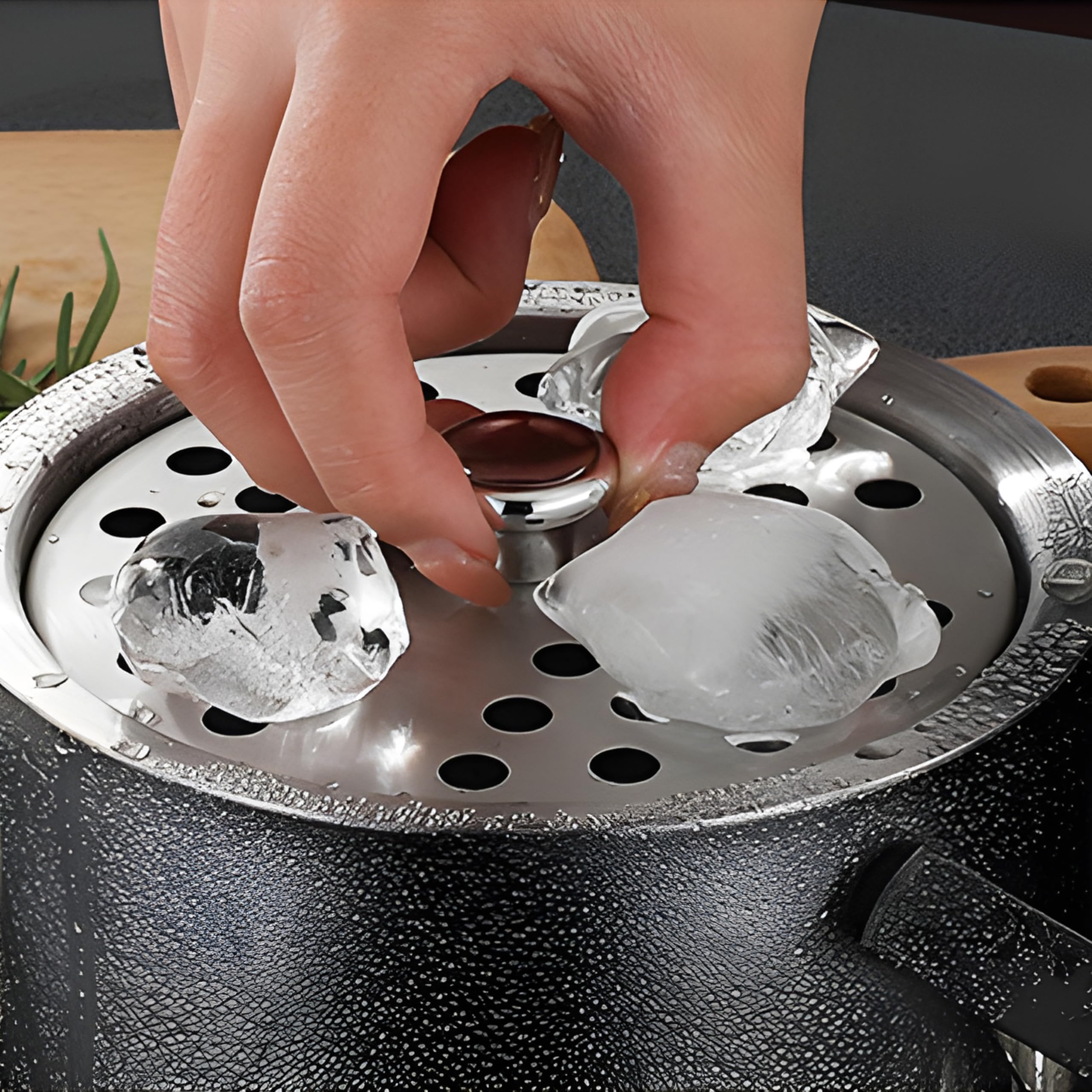 Retoo Secchiello ghiaccio con coperchio e pinza, contenitore per cubetti di ghiaccio, a doppia parete, in acciaio inox, 1,3 litri, per cubetti di ghiaccio, spumante con manico, 20 x 14,5 cm