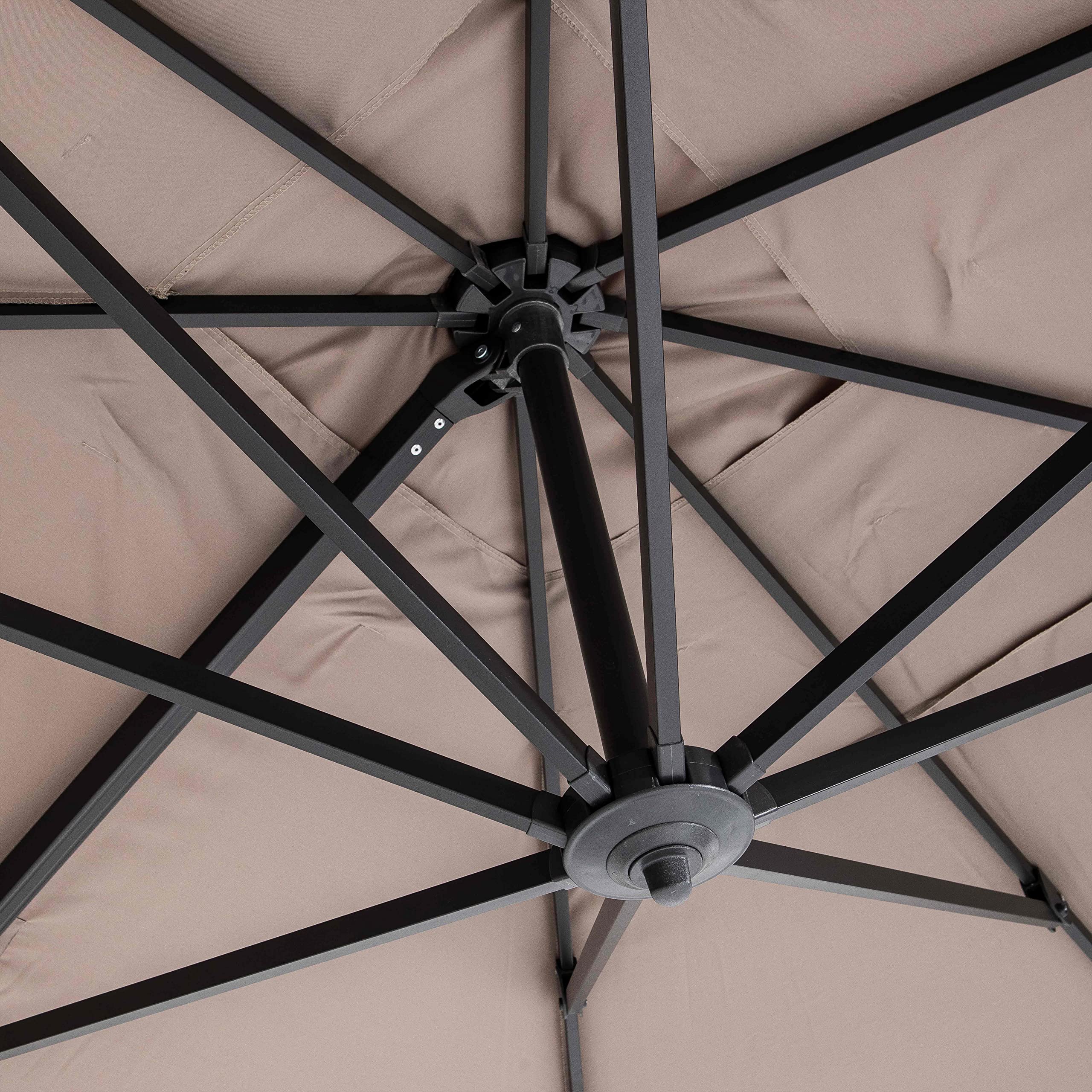 Oviala Toile pour Parasol déporté 4x3m Taupe