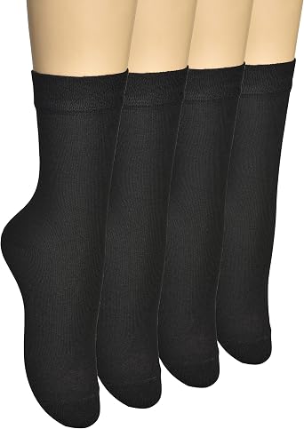 Womens Thin Rayon Seamless Toe - Dress Socks Women with Gift Box