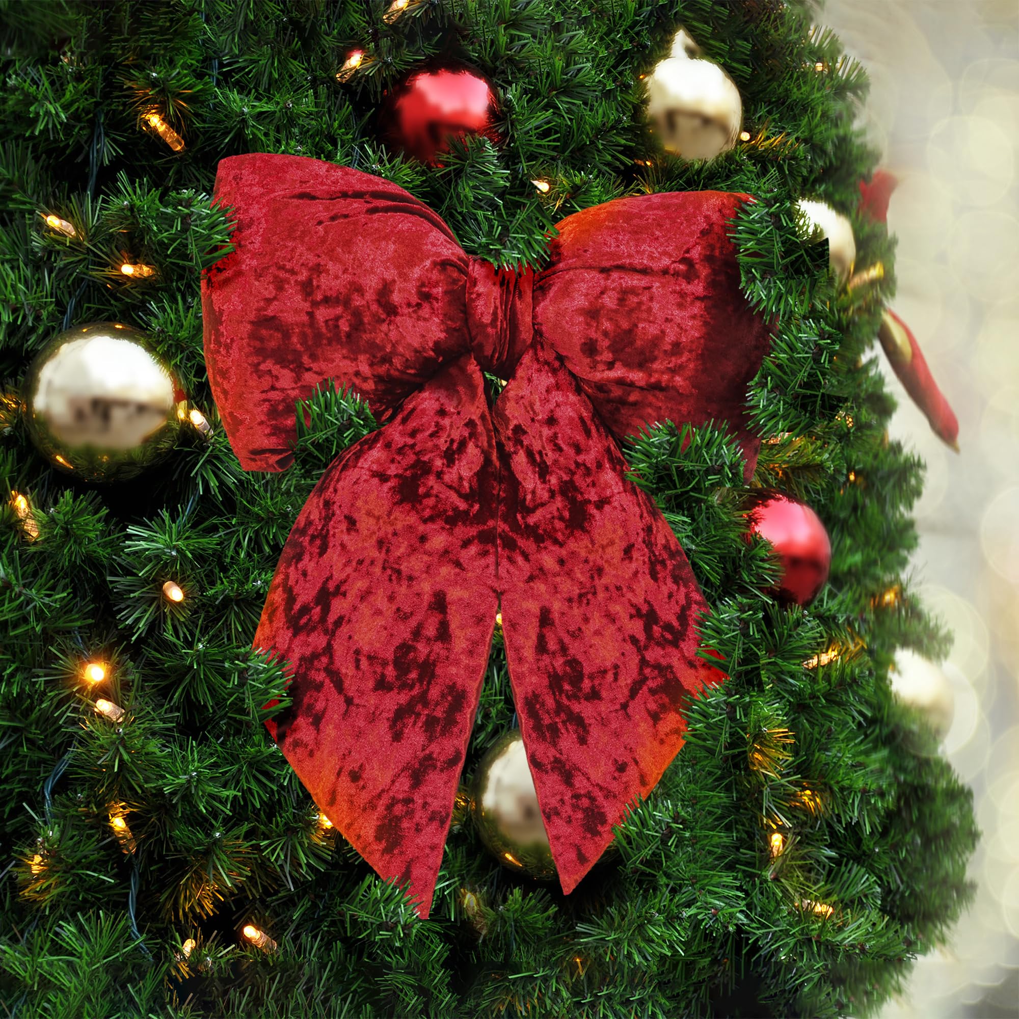 Rote Schleifen Weihnachten, 2 Stück Weihnachtsbaum