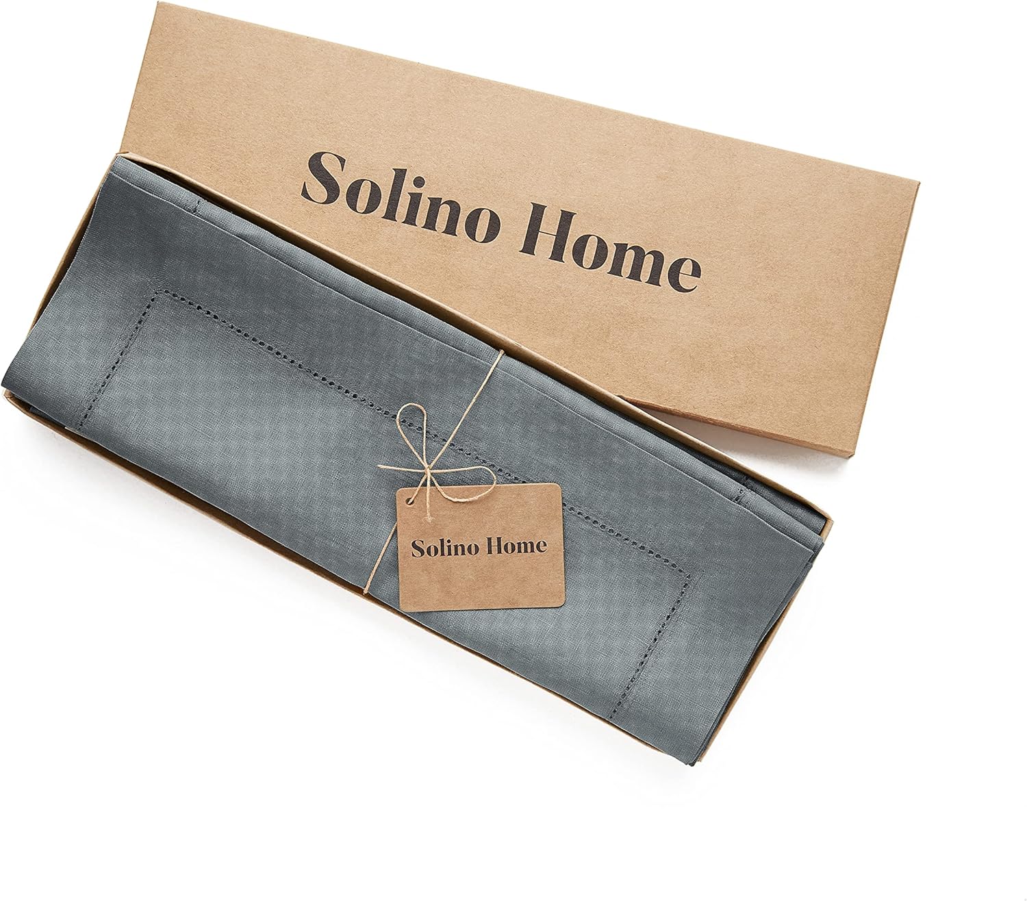 Solino Home Linen Dinner Napkins – Lemon Ice Set of 4, 20 x 20 Inch, Classic Hemstitch Linen Napkins for Mothers Day – Handcrafted with European Flax : Home & Kitchen