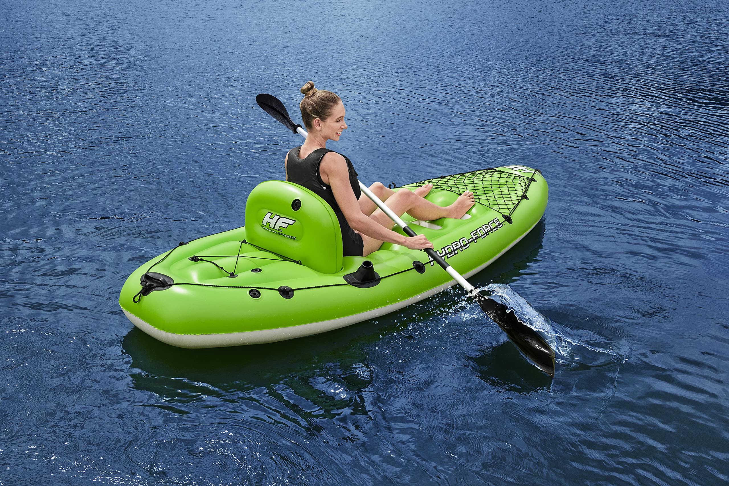 Bestway Hydro-Force Kayak Inflable Koracle Barco de Pesca con Bomba, Paleta y Bolsa