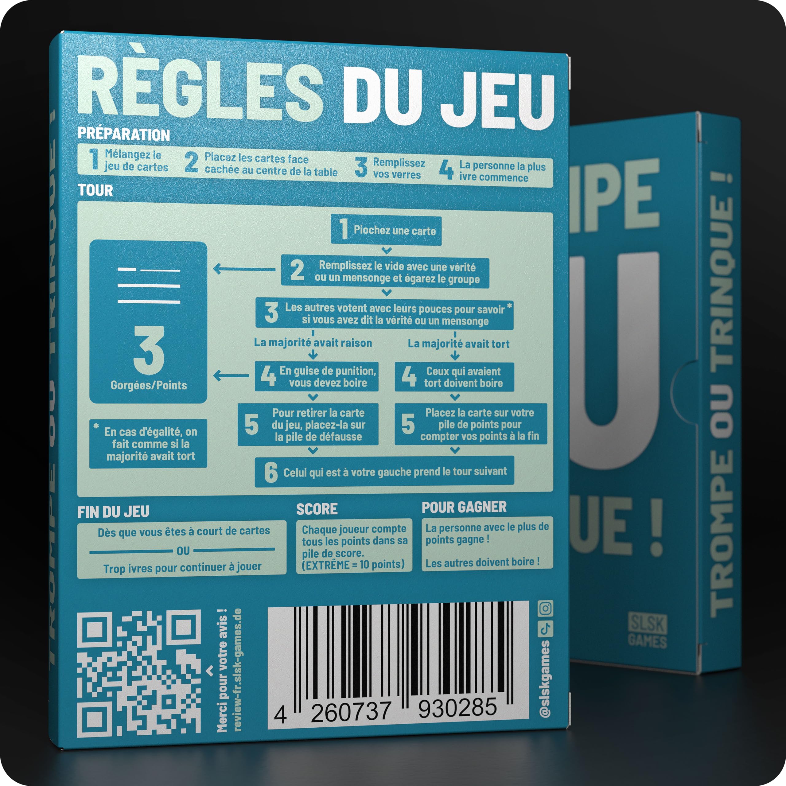 Trompe ou Trinque - Jeu de Fête Amusant avec 100 Cartes - Jeu à Boire pour Adultes dès 18 Ans - Édition Française