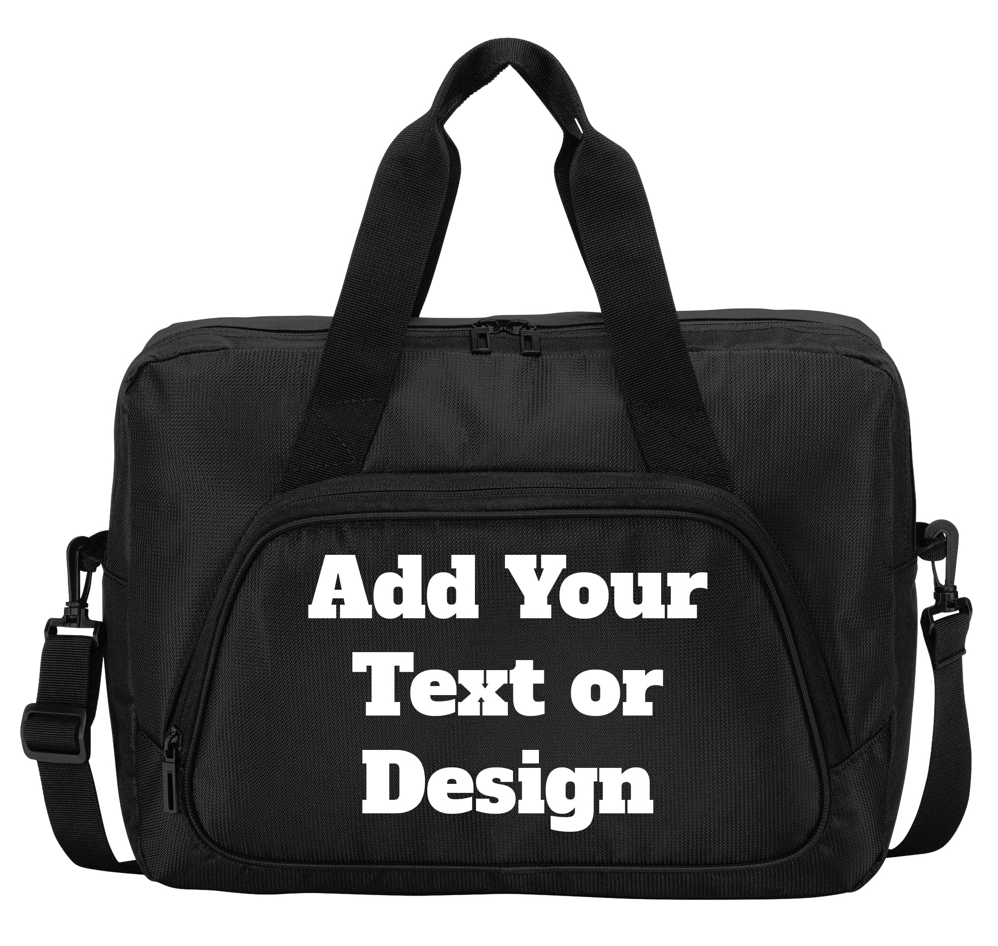 Personalized Laptop Messenger Bag - Versatile Black Laptop Briefcase - Ideal Laptop Accessories for Women, Men, Kids, College Students, Teachers, and Nurses - Small Laptop Bag