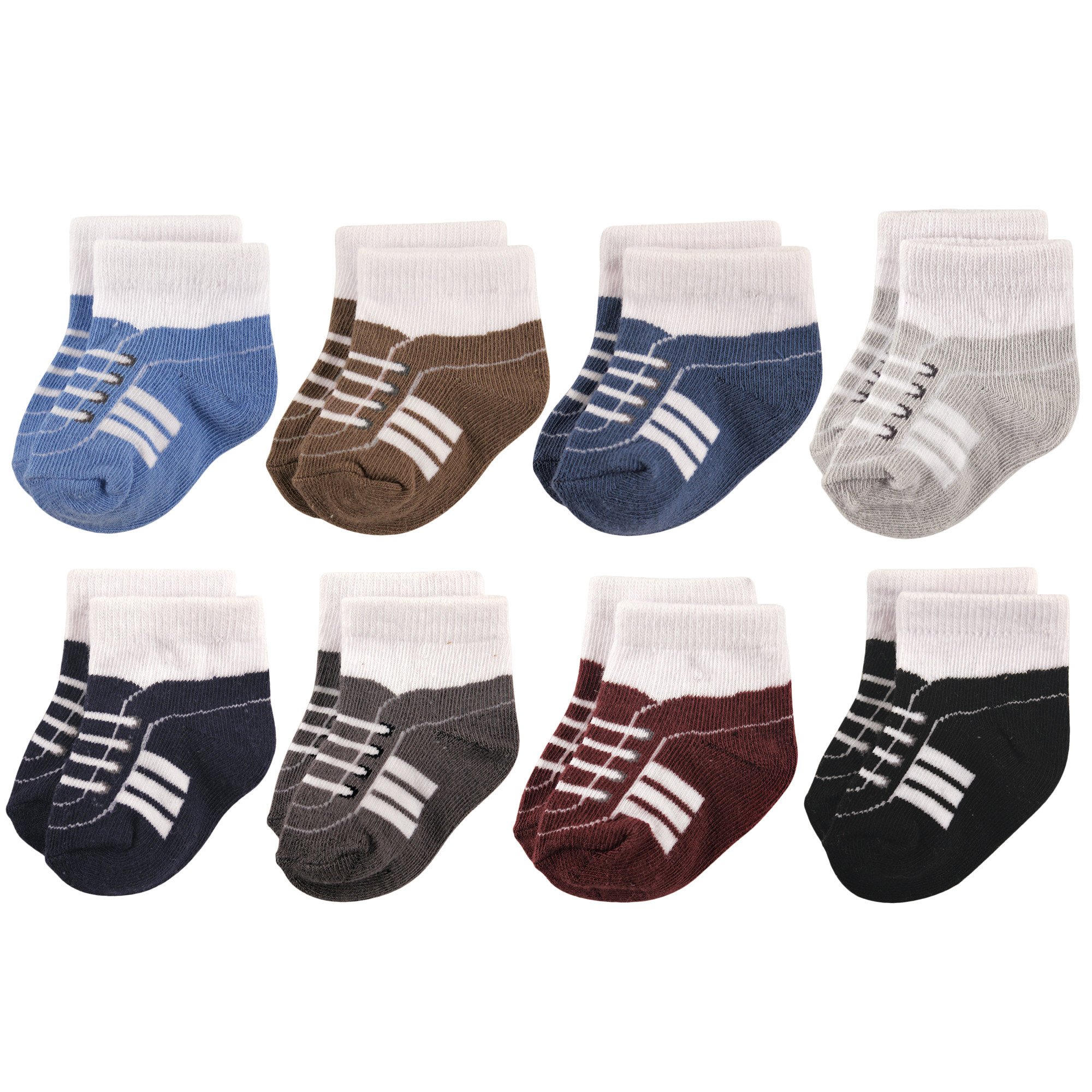 Hudson Baby Baby 8-pack Cotton Rich Newborn and Terry Socks