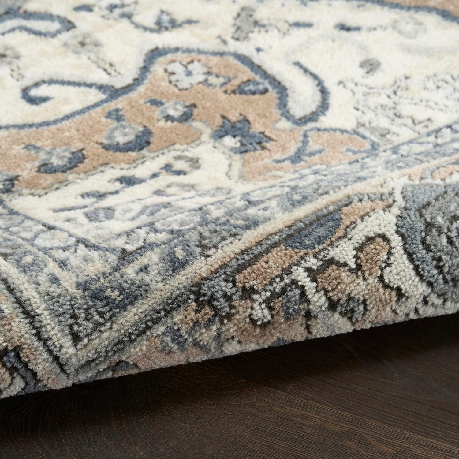 Nourison Home Concerto Ivory Taupe 2'2" x 7'6 Area Rug - Easy Clean, Non Shedding, Bed Room, Living Room, Dining Room, Kitchen (8' Runner)