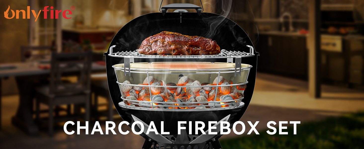 バーベキュー・調理用品 FIREBOX USA Amazon.com : onlyfire Stainless Steel Charcoal Ash Basket