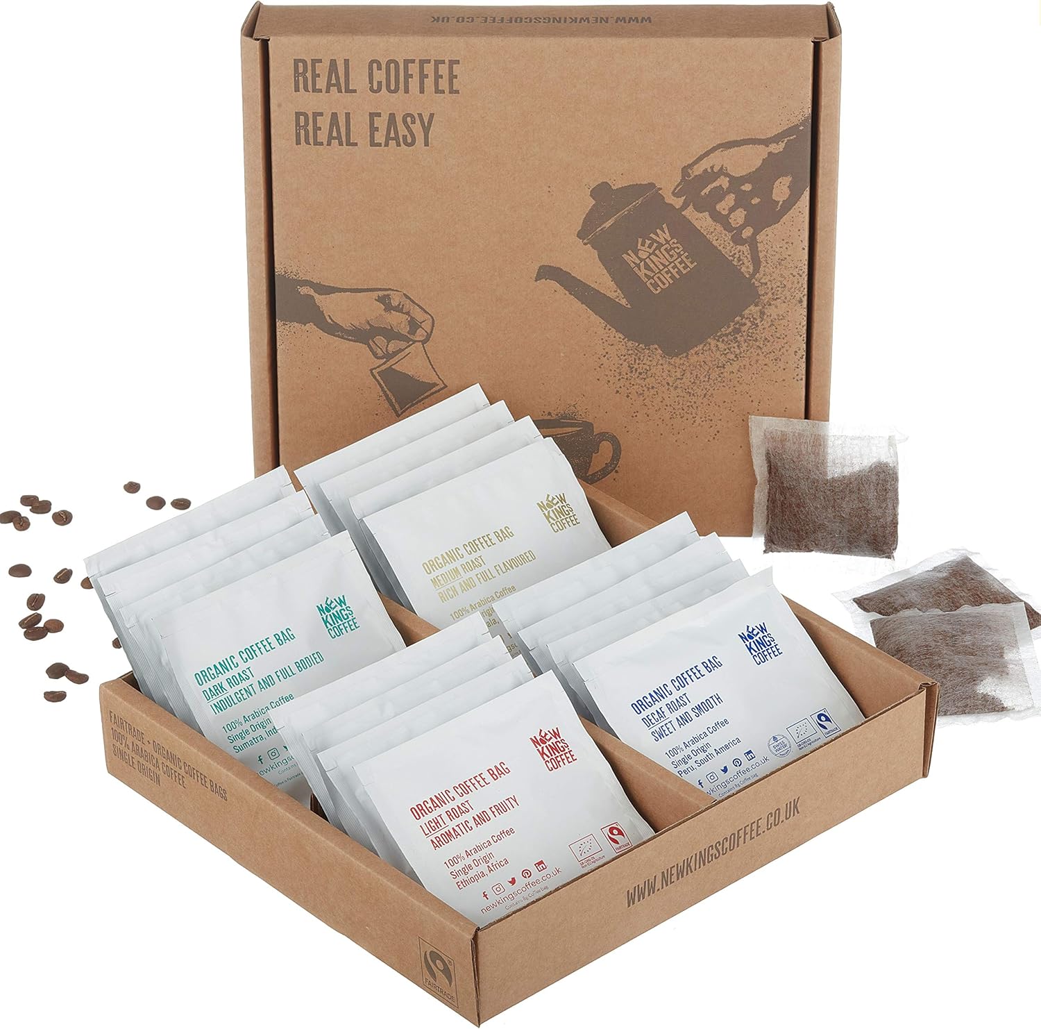 Quality Ground Coffee Bags Fairtrade, Organic, Single Origin, 100