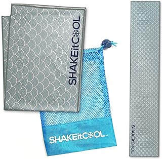 SHAKEitCOOL Original Cooling Towel – Be Cool in Style - Heat Relief, Soft, Lightweight, Sun Protection, Easy Clean - Perfe...