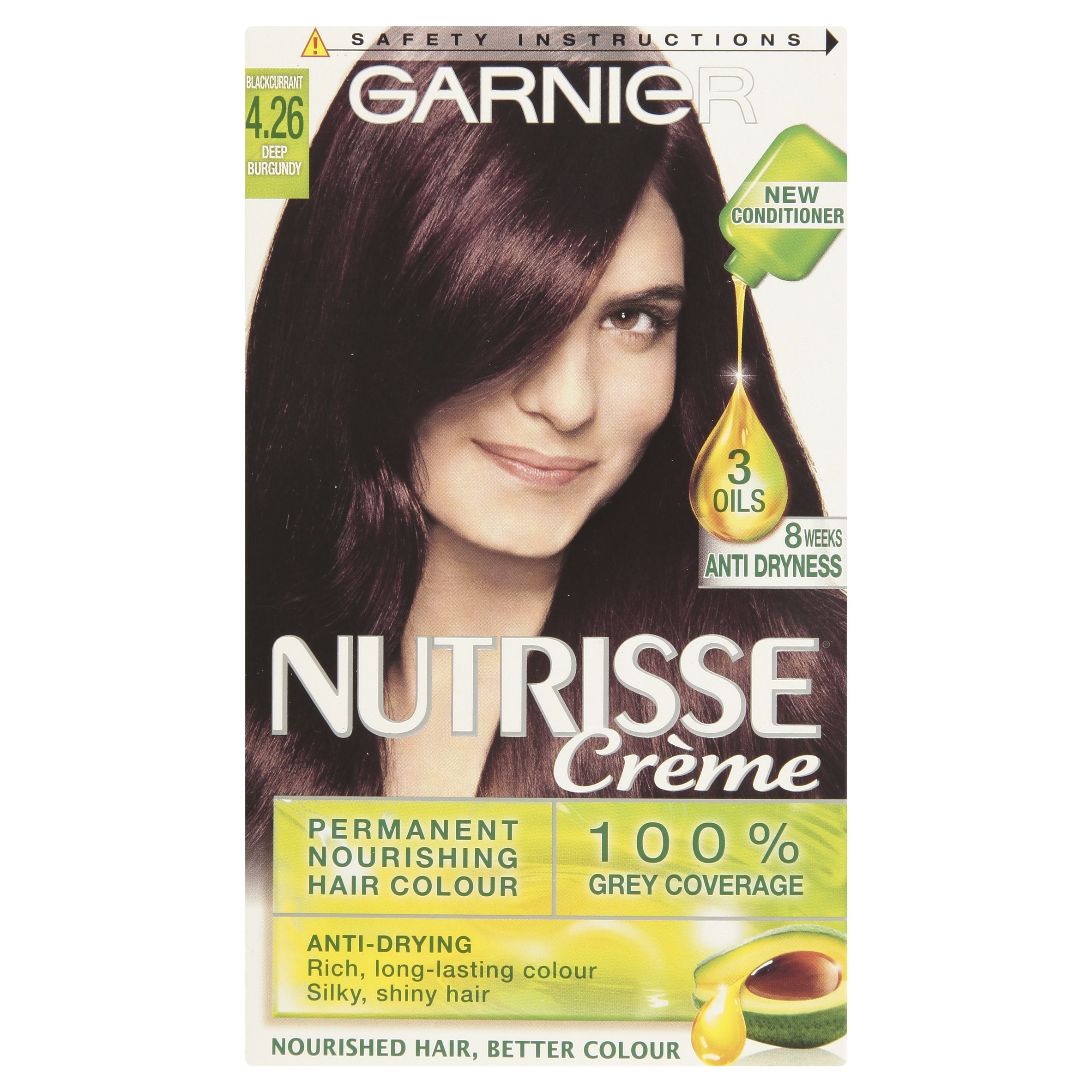 Garnier Nutrisse Creme Permanent Nourishing Hair Colour - Deep Burgundy (Number 4.26)