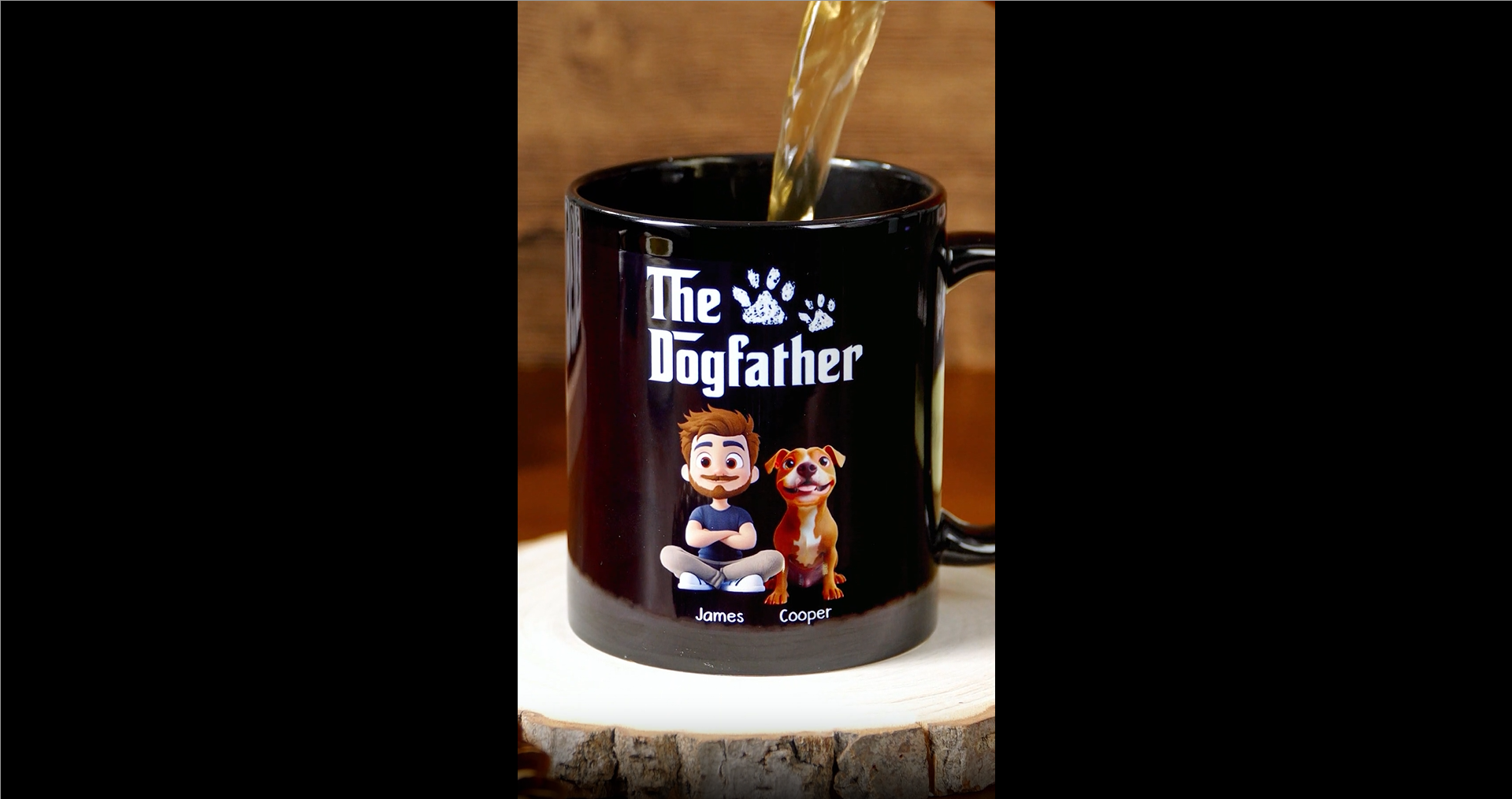 Taza personalizada Wrappiness Dog Dad 11oz cerámica miniatura 7