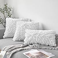 Vista 6 de FAVRIQ Juego de 2 rellenos de almohada de 12 x 20 pulgadas (juego de 2), rellenos de almohada rectangulares para interior de sofá con funda