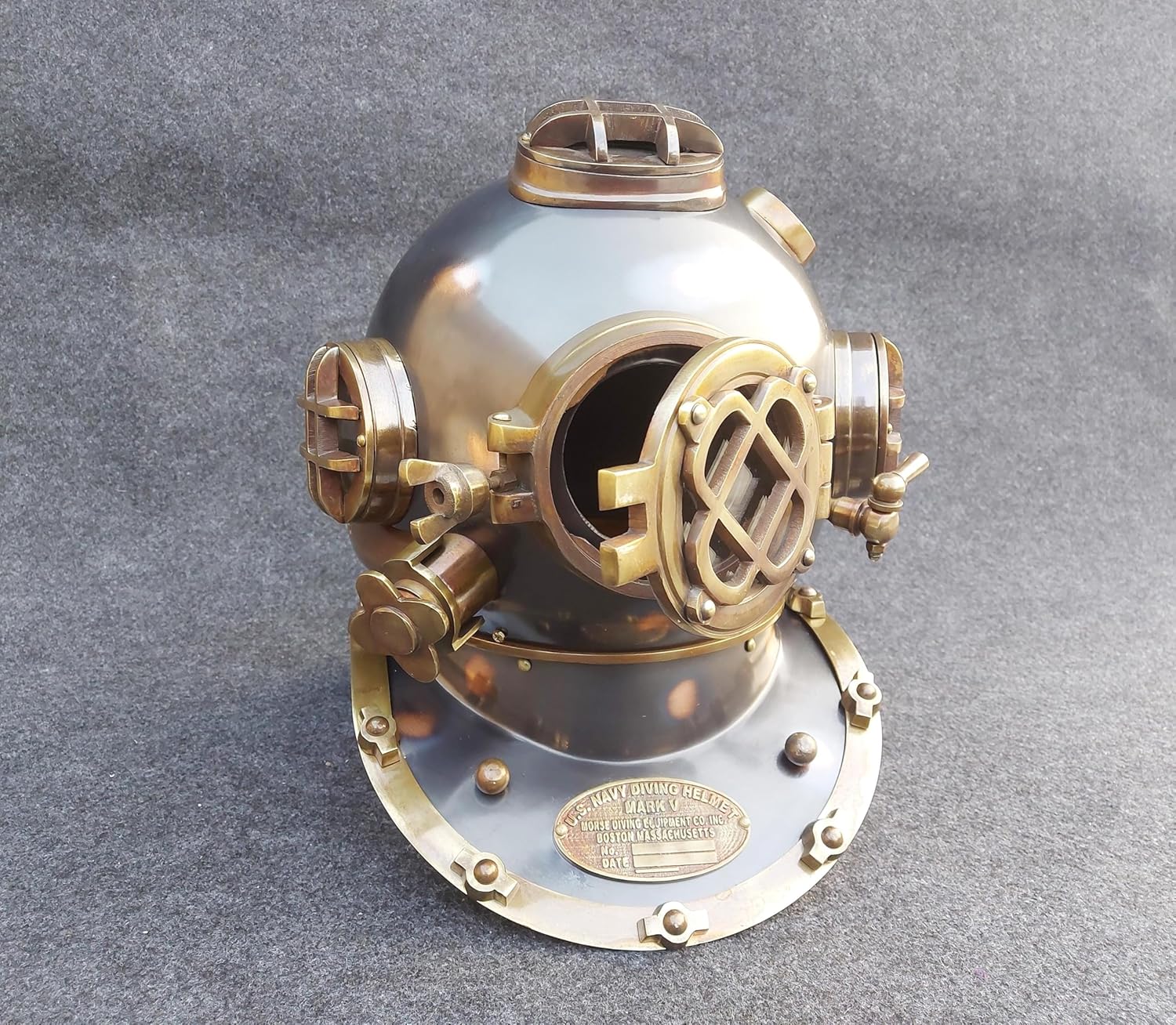Black Nautical U.S Navy Scuba Diving Helmet l See Lovers Gift Nautical Gift Aluminium 18 Guage Steel