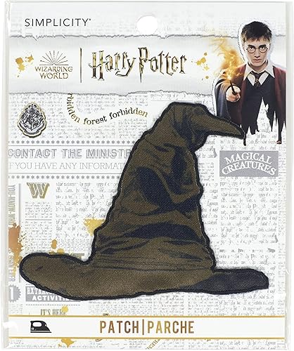 Simplicity Harry Potter - Parche para planchar para ropa, chaquetas y mochilas, 3.5 pulgadas de ancho x 2.875 pulgadas de alto