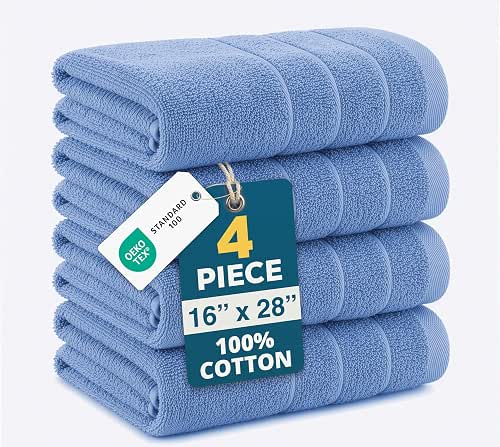 CASA PLATINO Bath Hand Towels for Bathroom - Pack of