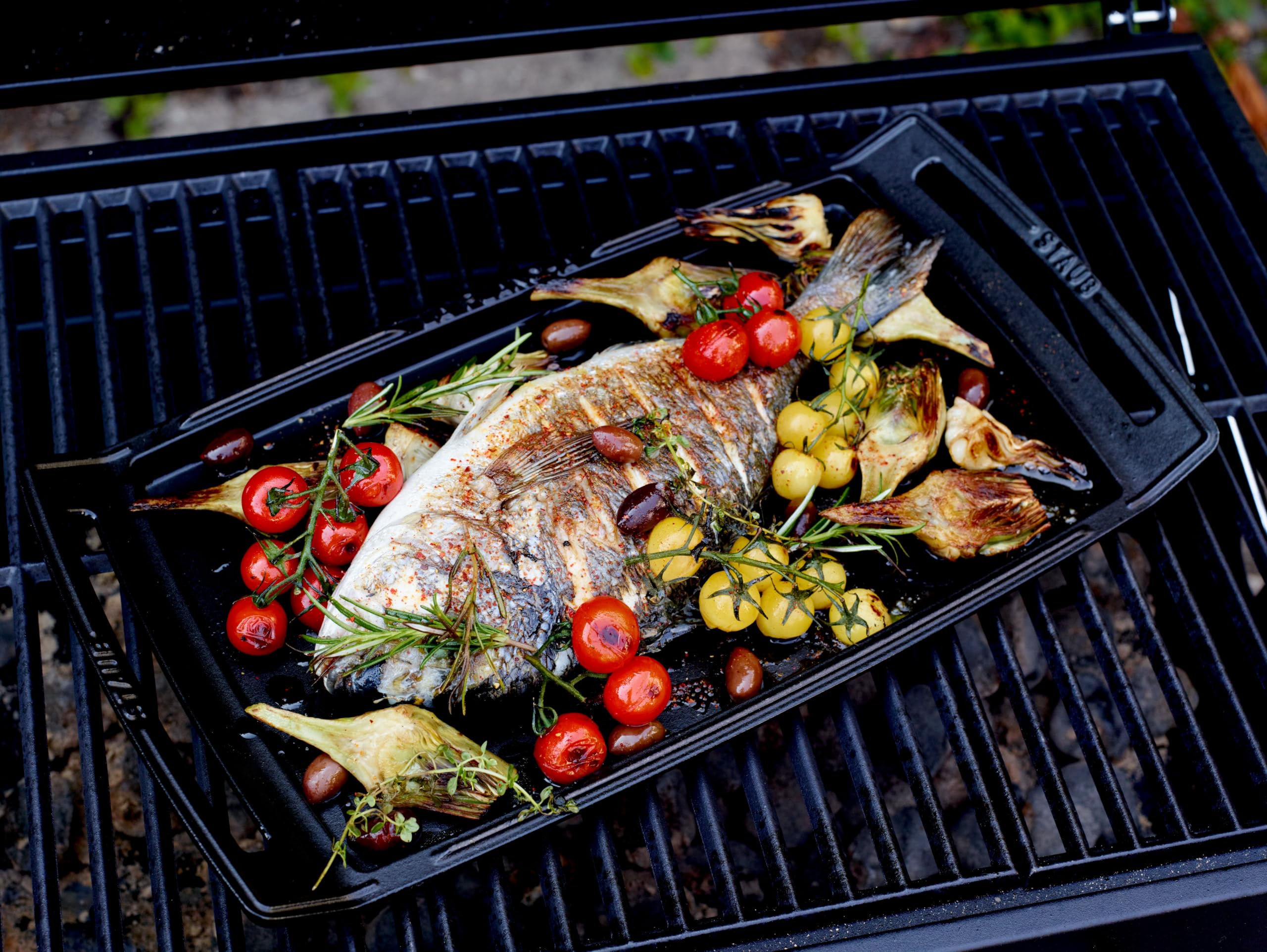 STAUB Plancha en Fonte, Rectangulaire, 38 x 25 cm, Noir Mat